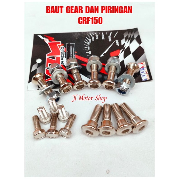 Jual BAUT GEAR DAN BAUT PIRINGAN CRF 150 DEPAN BELAKANG Shopee Indonesia