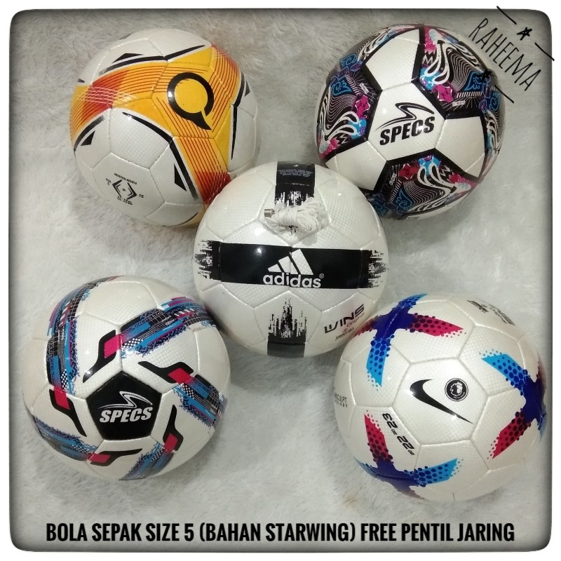 Jual Bola Sepak Size Premium Bahan Starwing Free Pentil Jaring