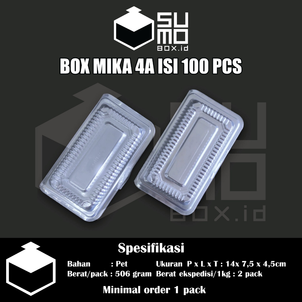 Jual Plastik Mika Kue Ukuran A Isi Pcs Mika Kotak Makanan Box