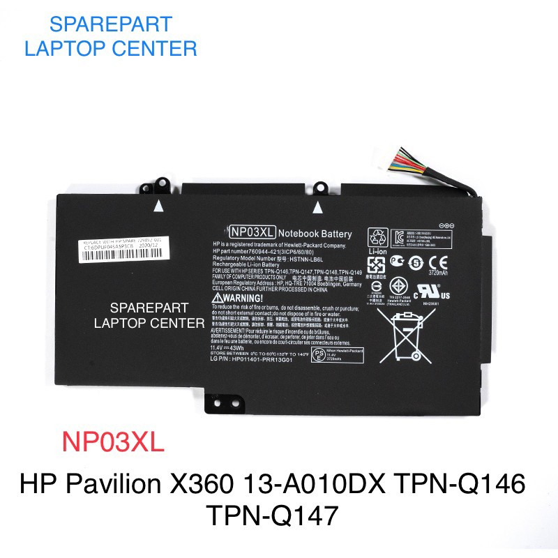 Jual Baterai Hp Pavilion X A Dx Tpn Q Tpn Q Tpn Q