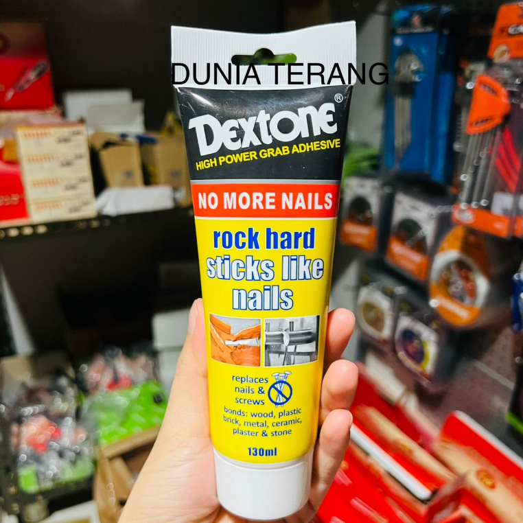 Jual Dextone Lem Anti Paku Keramik Kayu Metal Batu Tembok No More