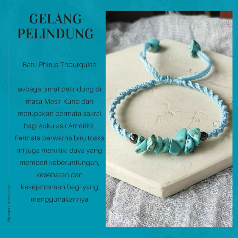 Jual Gelang Macrame Batu Fhirus Batu Pasir Batu Chip Gelang Pelindung