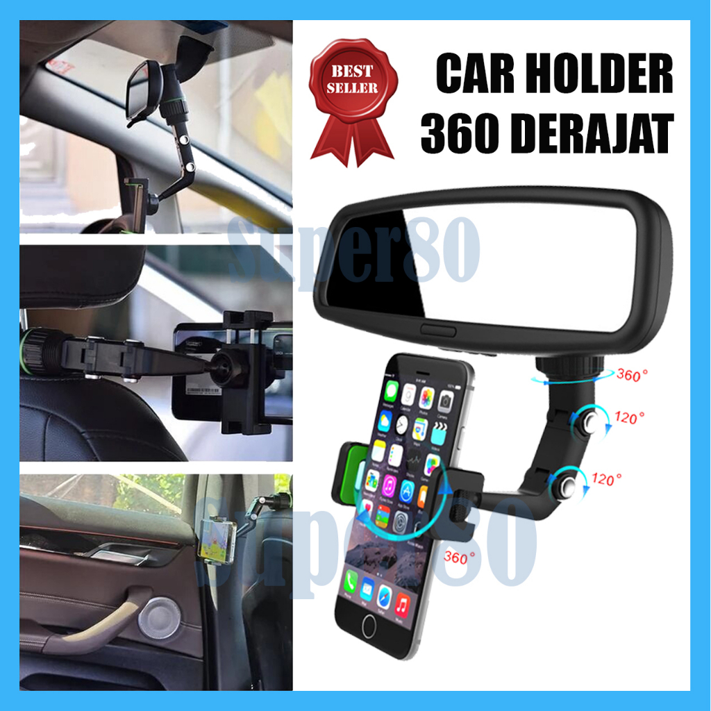 Jual Phone Holder Kaca Spion Mobil Putar Gantung Universal Car