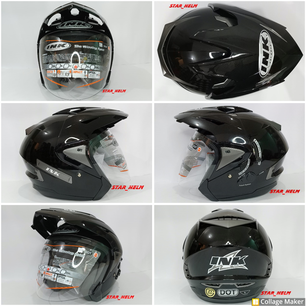 Jual Helm Half Face INK T Max Double Visor Helm Half Face INK TMax