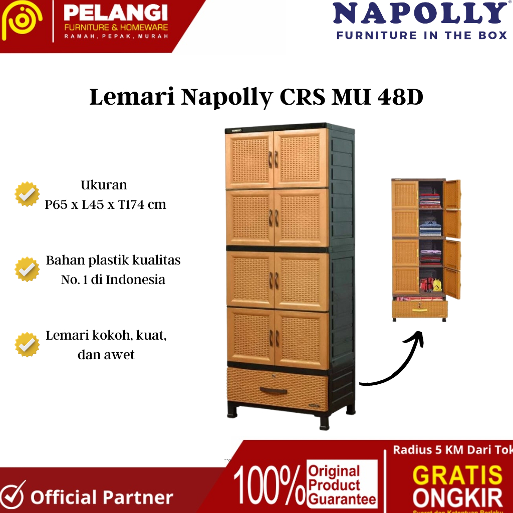 Jual Pengiriman Area Solo Raya Lemari Napolly Crs Mu D Lemari