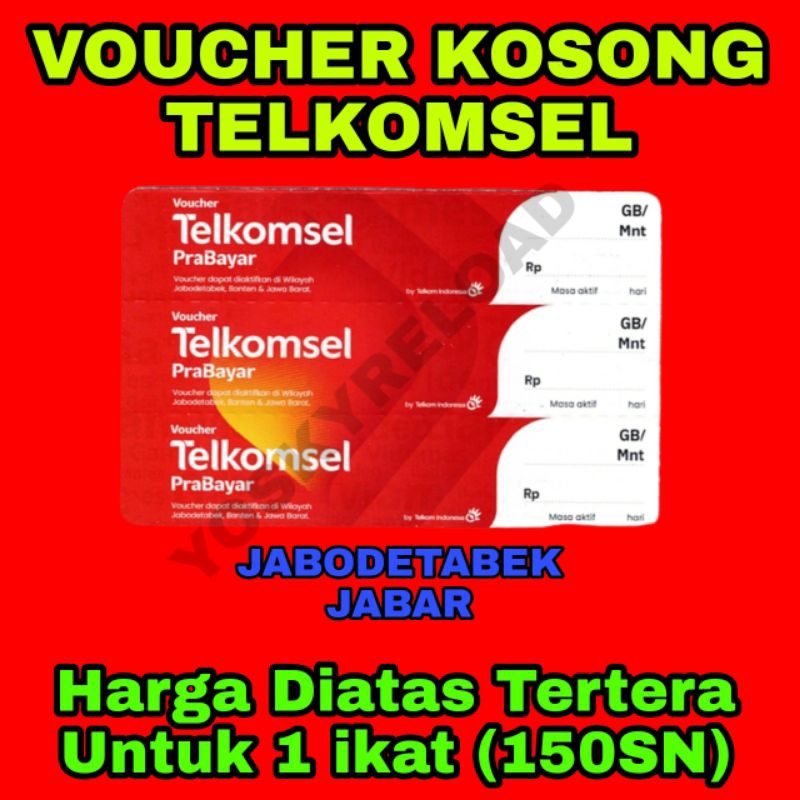 Jual Voucher Kosong Telkomsel Jabodetabek Jabar Ikat Sn Shopee