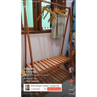 Jual Stand Hanger Baju Kayu Aesthetic Scandinavian Ladder Hanger