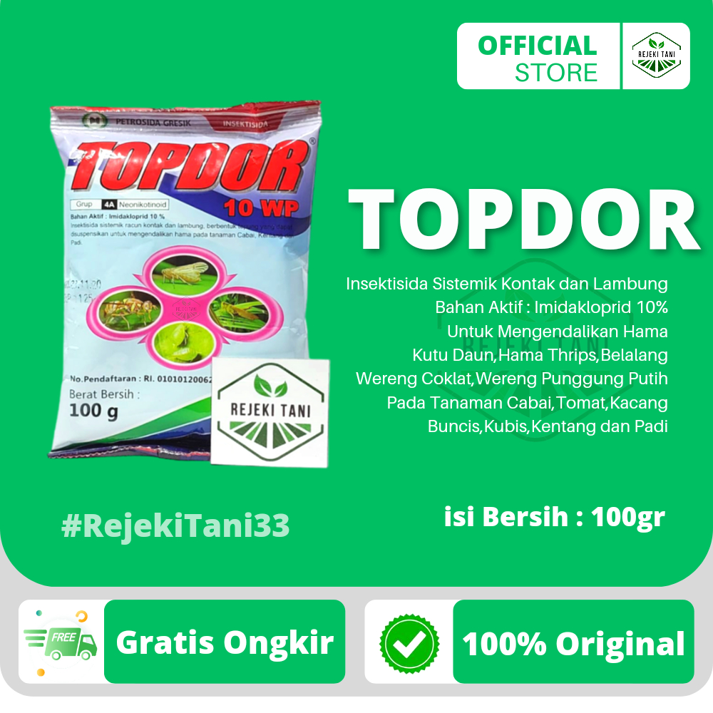 Jual Insektisida Top Dor TOPDOR 10WP 100gr Sistemik Racun Kontak Dan