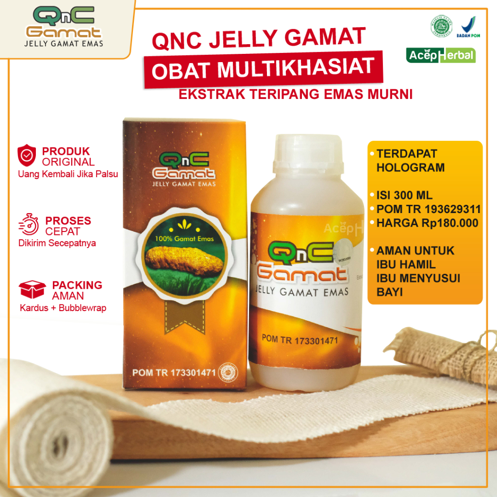 Jual Qnc Jelly Gamat Emas Asli Ekstrak Teripang Emas Asli 100 Original