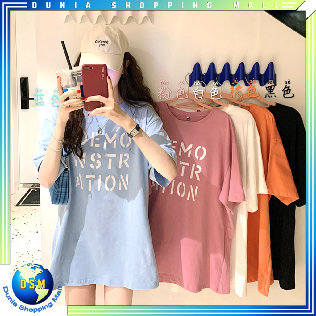 Jual Dsm Kaos Oversize Wanita Baju Distro Atasan Lengan Pendek