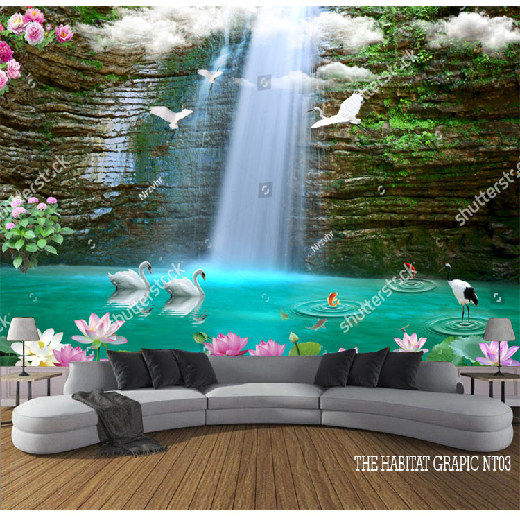 Jual Wallpaper Dinding Pemandangan Alam 3d Wallpaper Air Terjun