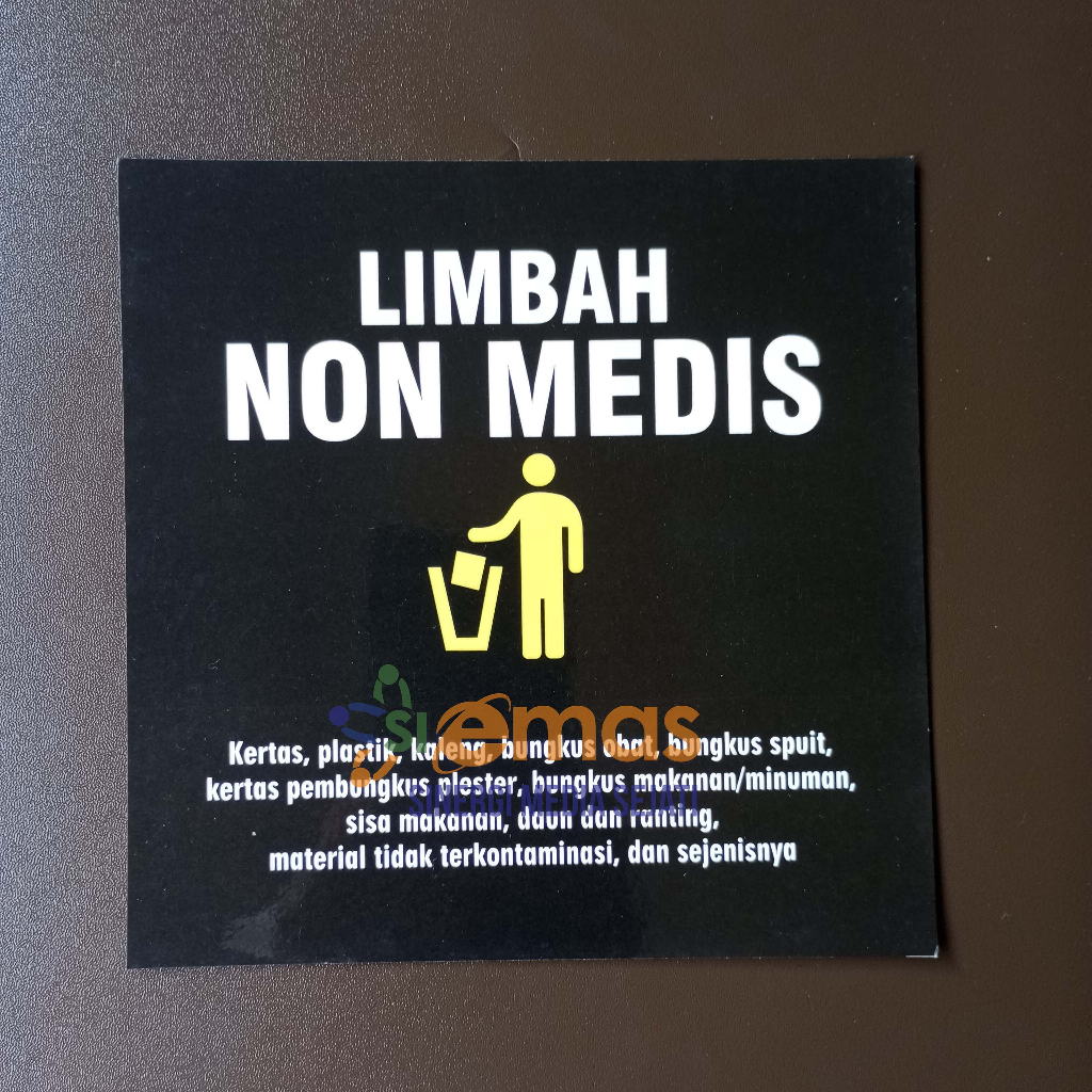 Jual Stiker Limbah Non Medis Stiker Tempat Sampah Stiker Laminating