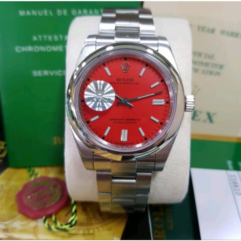 Jual Jam Tangan Pria Rolex Oyster Perpetual Silver Automatic Shopee