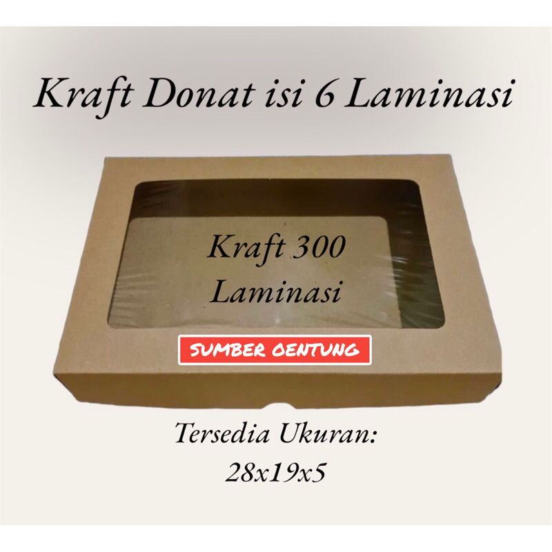 Jual Dus Kraft Donat Isi Laminasi Karton Box Kotak Hampers Kue