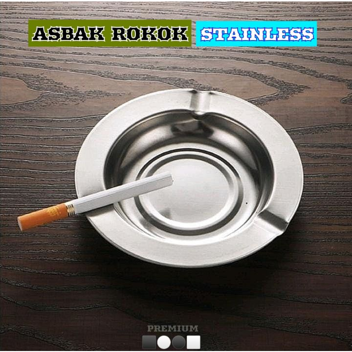 Jual Asbak Rokok Stainless Bulat Cm Shopee Indonesia