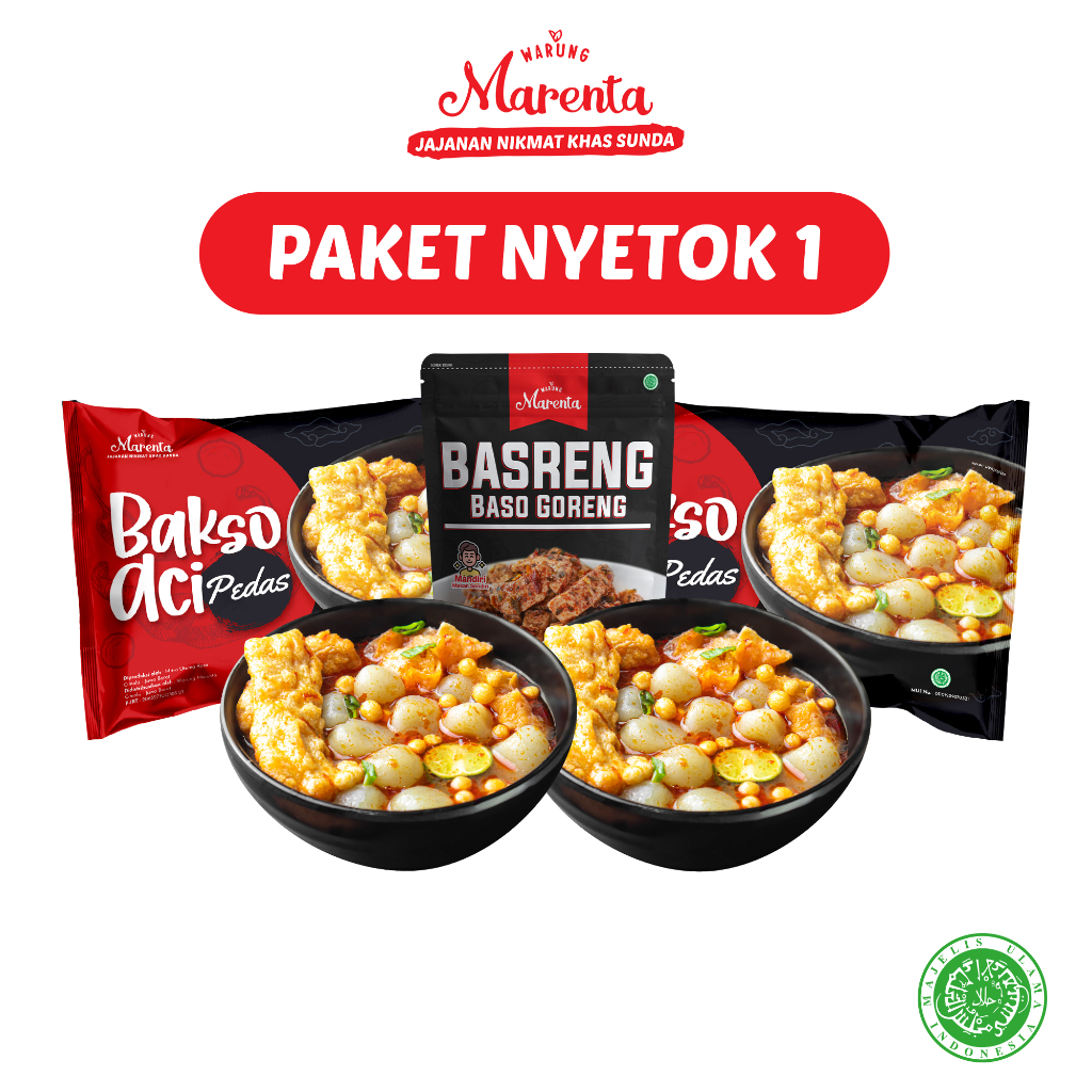 Jual MARENTA PAKET NYETOK 1 Baso Aci Pedas 2 Basreng Daun Jeruk