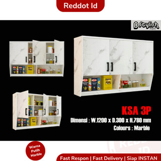 Jual Lemari Atas Kitchen Set Bstylish Rak Gantung Minimalis Aesthetic 2