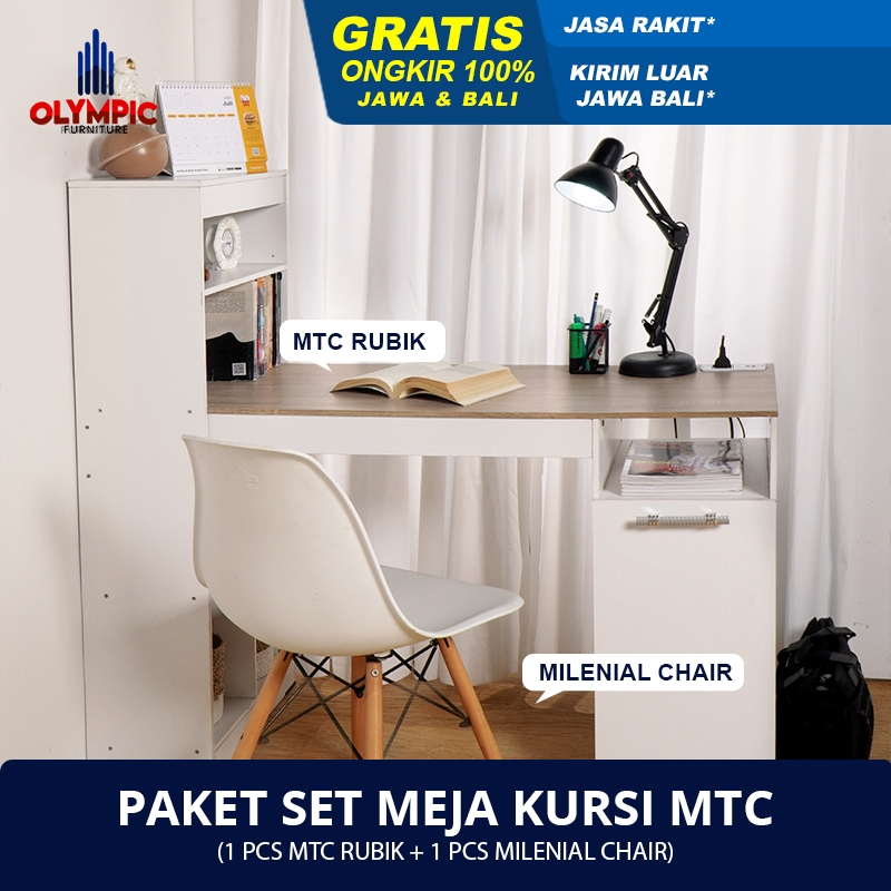 Jual Olympic Paket Hemat Set Meja Kursi Belajar Minimalis Mtc Rubik