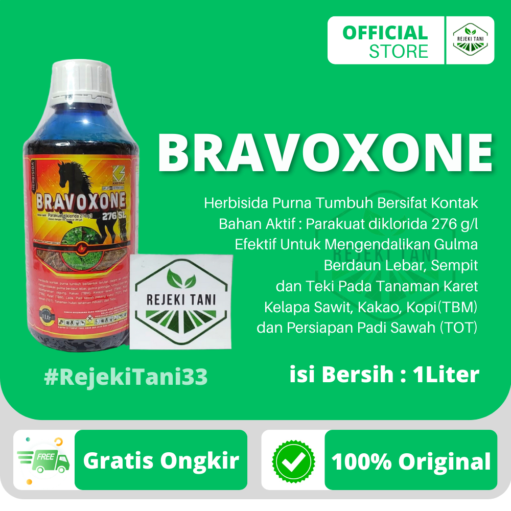 Jual Herbisida Bravoxone Sl Liter Purna Tumbuh Bersifat Kontak