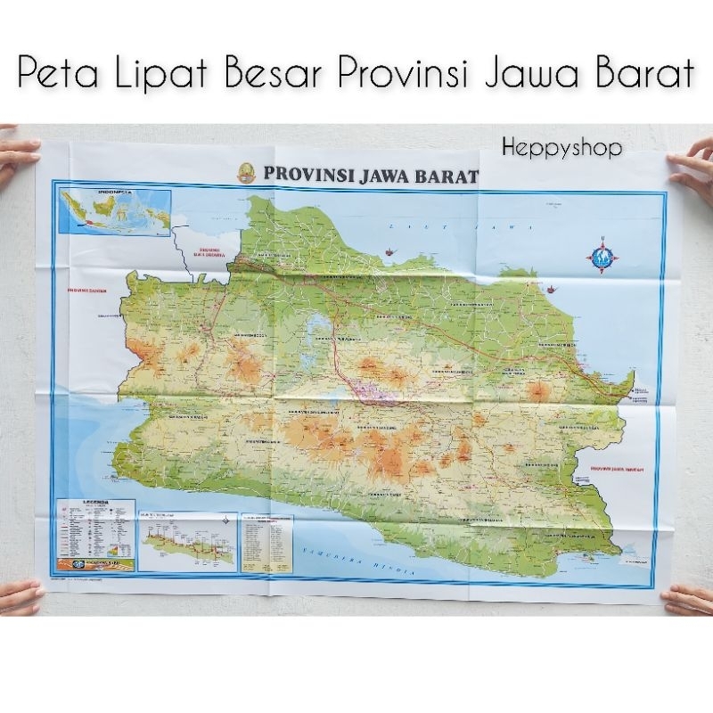 Jual Peta Lipat Besar Provinsi Jawa Barat Shopee Indonesia