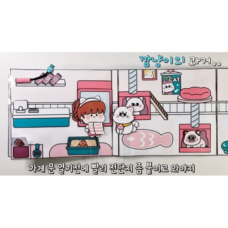 Jual Squishy Book Paper Doll House Mainan Boneka Kertas Viral Cat