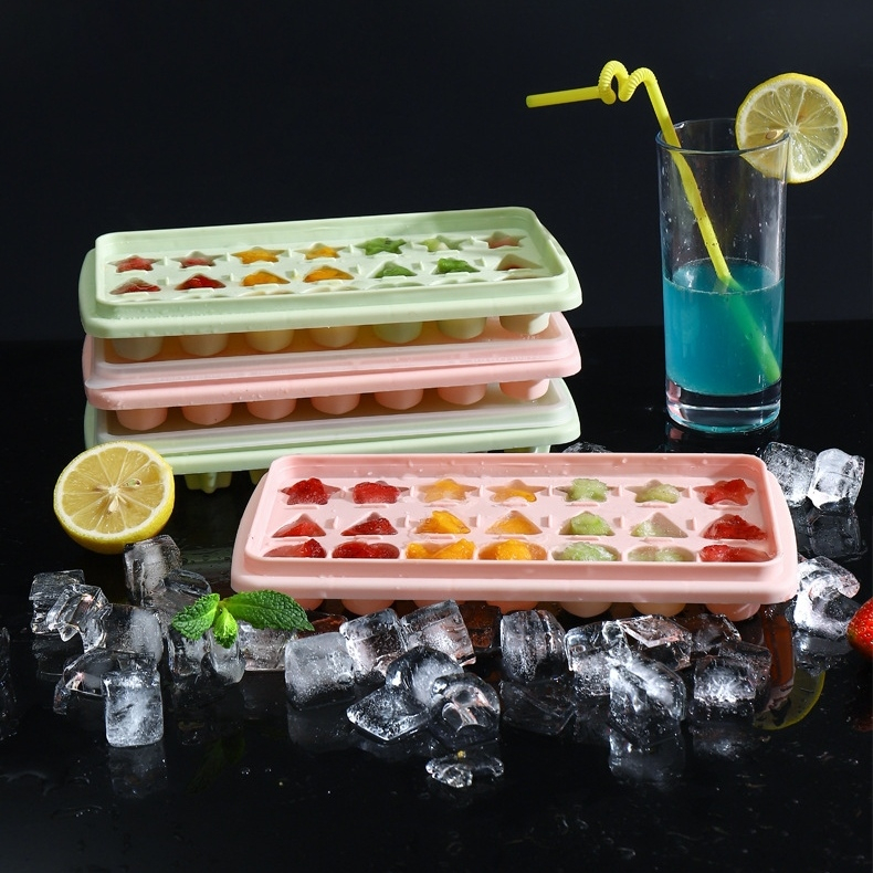 Jual Cetakan Es Batu Ice Cube Tray Tutup Silikon Jelly Puding Ager