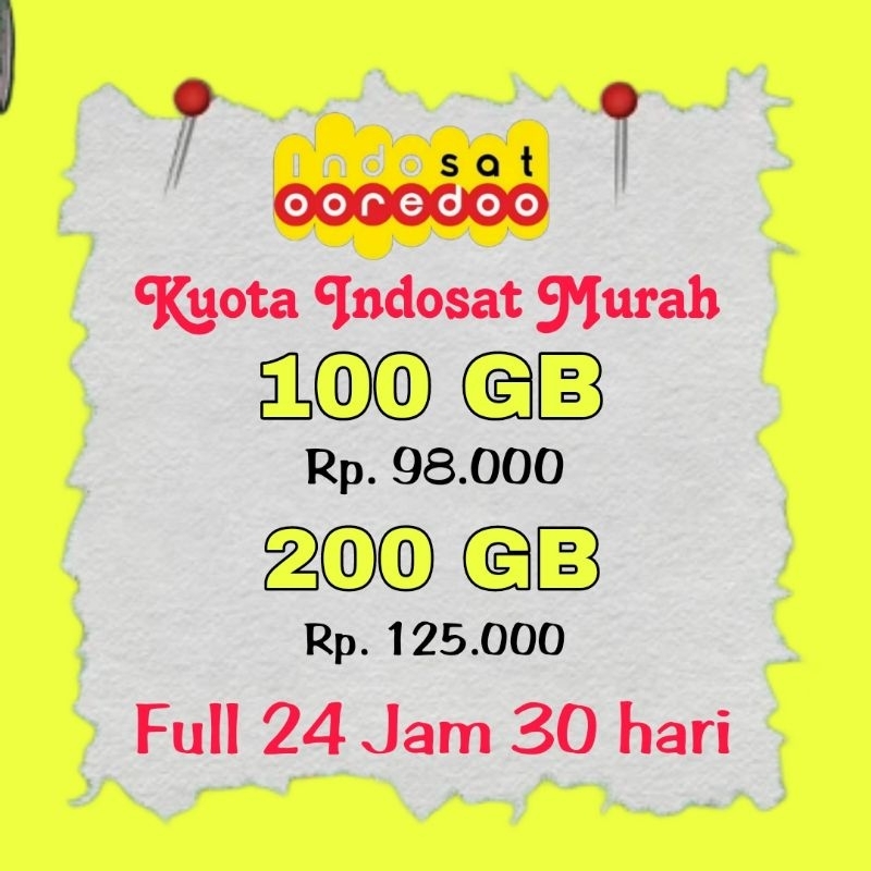 Jual Kuota Indosat 100 GB Dan 200 GB Murah Inject Shopee Indonesia