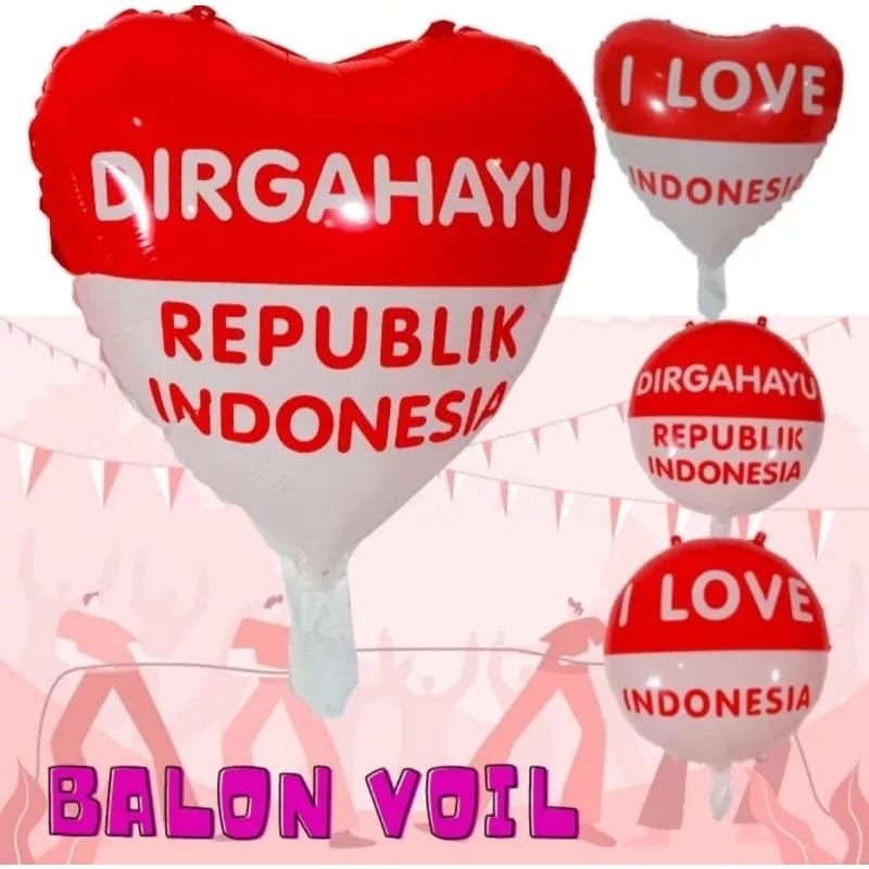 Jual Balon FOIL Kecil 23 Cm Hiasan Dekorasi 17 Agustus 17an HUT