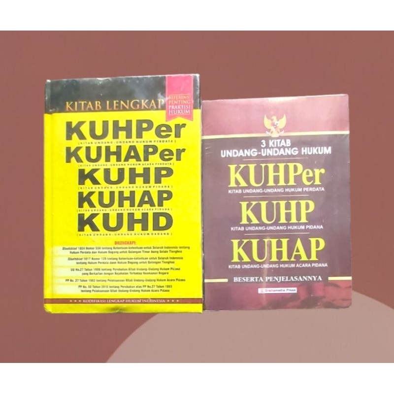 Jual Kitab Lengkap Kuhper Kuhaper Kuhp Kuhap Kuhd Kitab Shopee