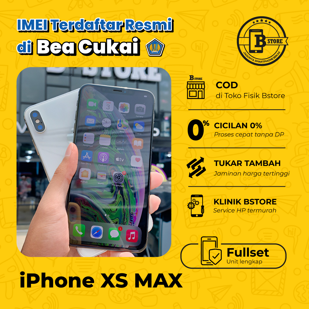 Jual IPhone XS MAX 256 GB IMEI TERDAFTAR BEACUKAI FULLSET 256GB