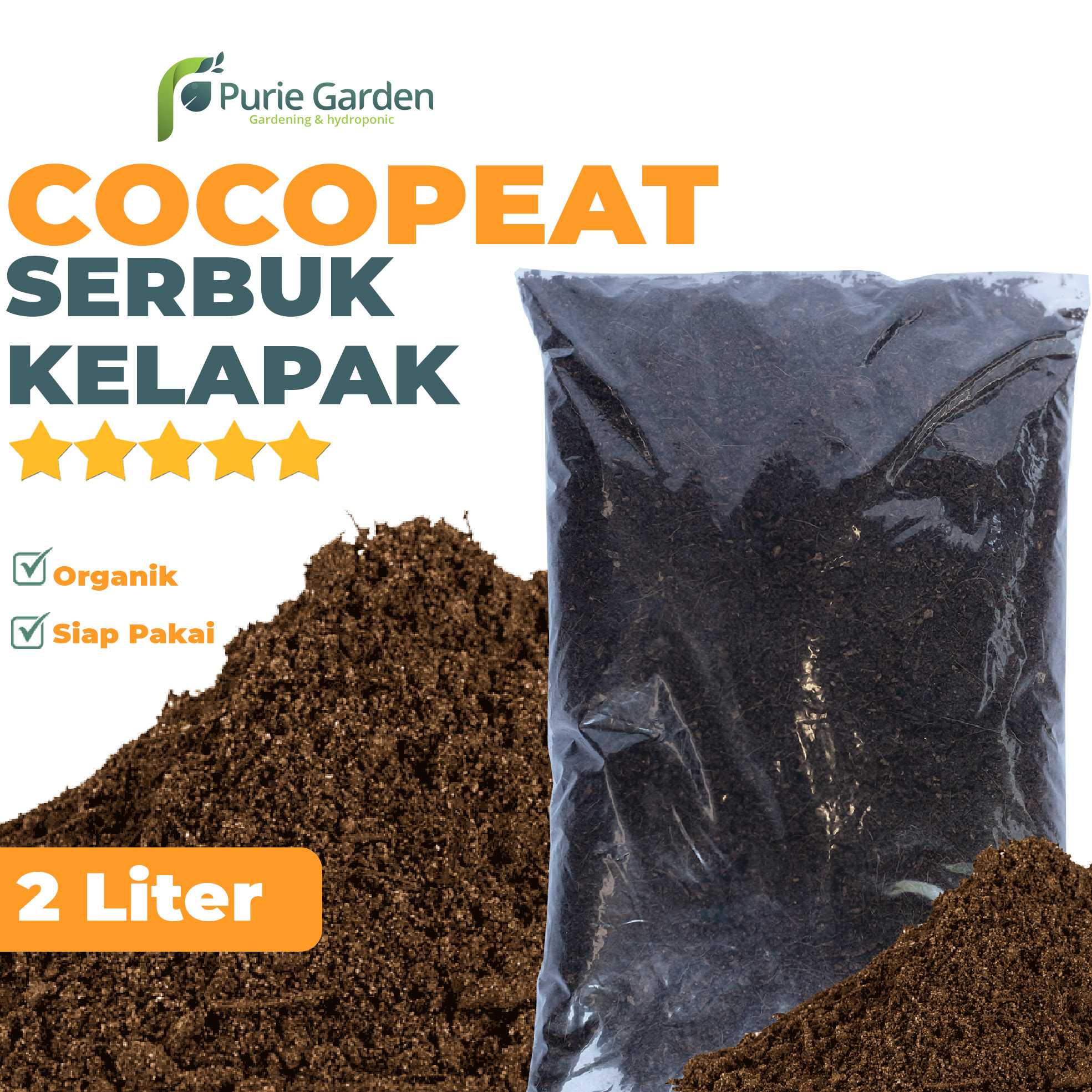 Jual Media Tanam Cocopeat Sabut Serabut Kelapa Liter Pg Kdr Shopee