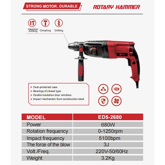 Jual Mesin Bobok Tembok Beton Mesin Bor Hammer Rotary Hammer Edon Ed