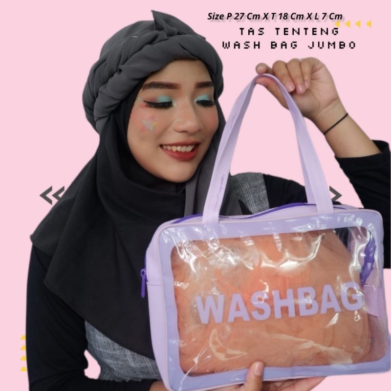 Jual Tas Tenteng Mika Bening Pouch Kosmetik Jumbo Serbaguna Shopee