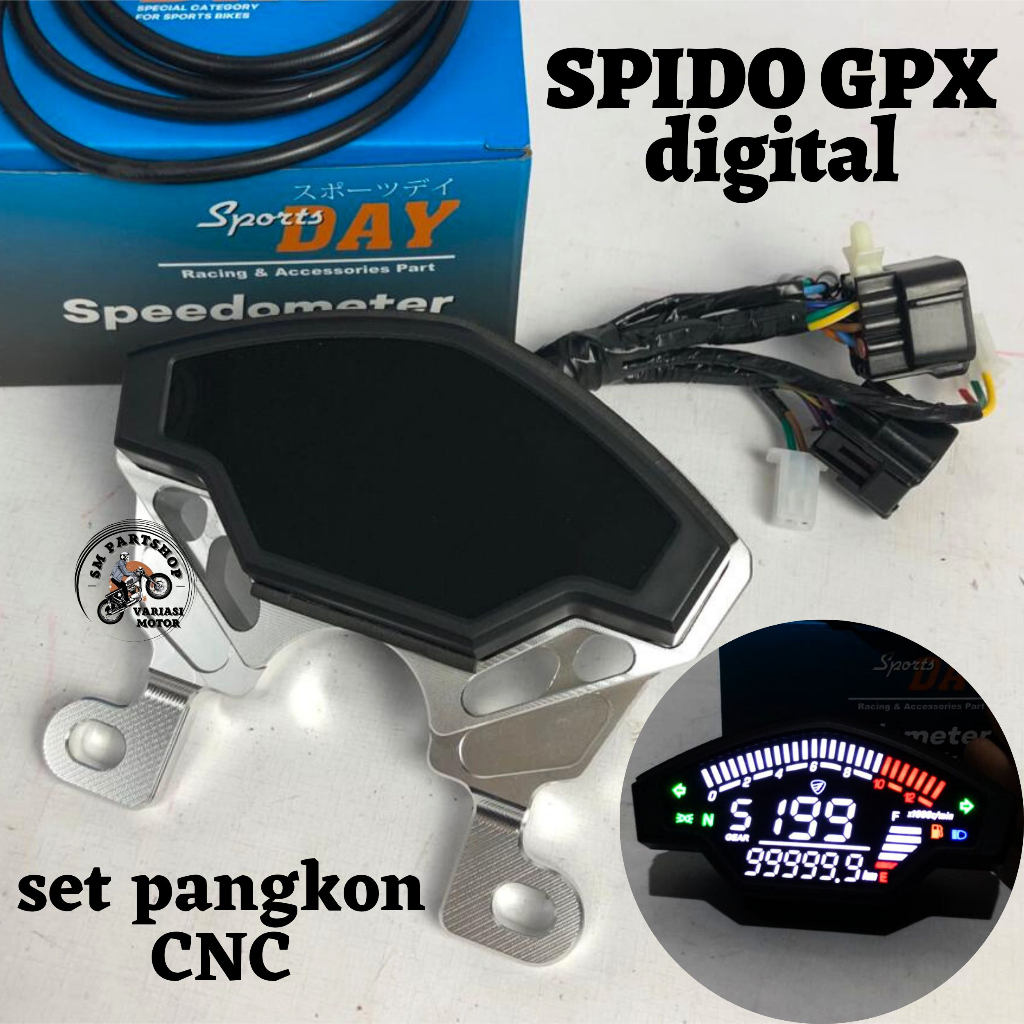 Jual SPEEDOMETER GPX DIGITAL UNIVERSAL IMPORT SPIDO GPX FULL DIGITAL