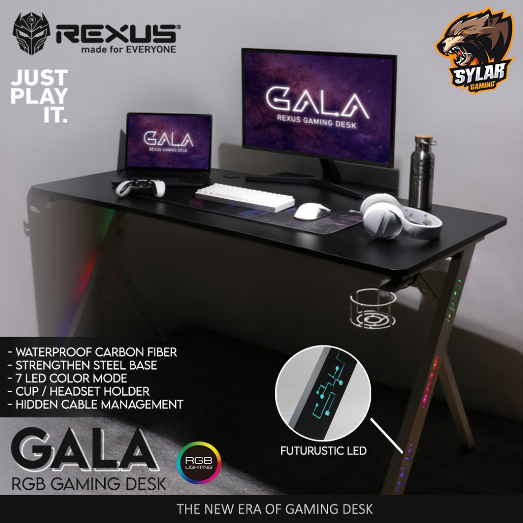 Jual Rexus Gala RGB Gaming Desk Meja Komputer Shopee Indonesia