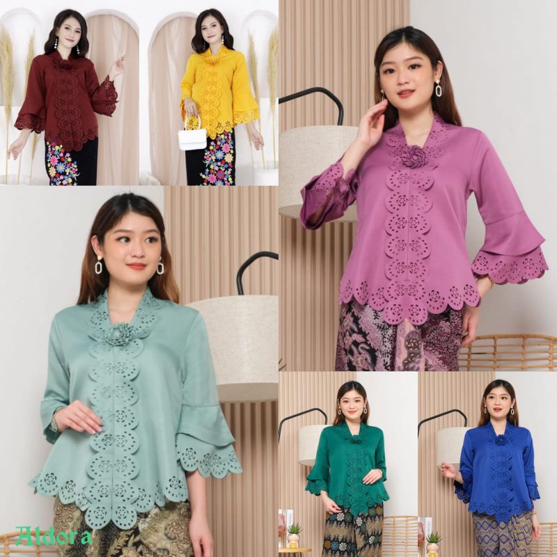 Jual Atasan Kebaya Encim Modern Katun Aldora Shopee Indonesia