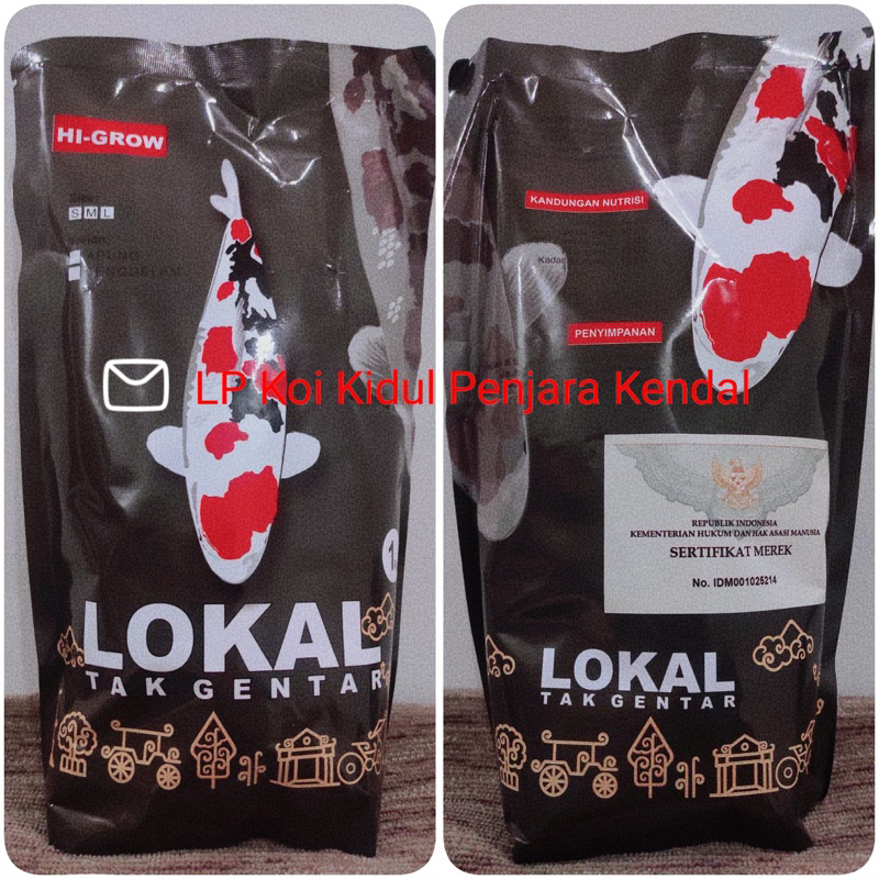 Jual Pakan Ikan Pakan Koi Lokal Tak Gentar HiGrow LTG HiGrowth 1 Kg NEW