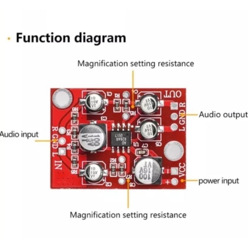 Jual Kit Pre Amplifier AD828 AD828 TDA1308 TDA 1308 5V Stereo Power