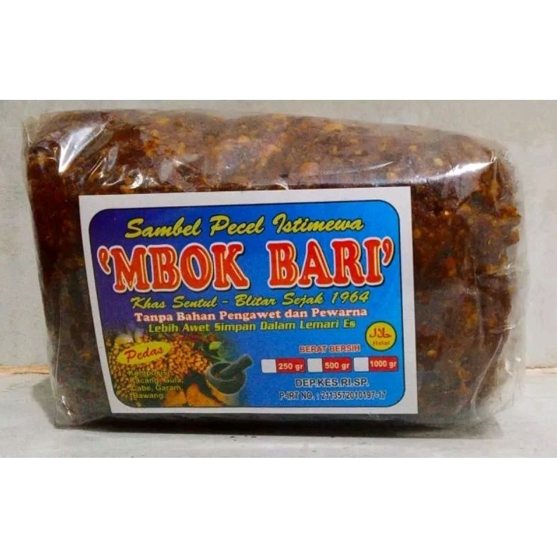 Jual Sambel Pecel Mbok Bari Khas Blitar Gr Shopee Indonesia