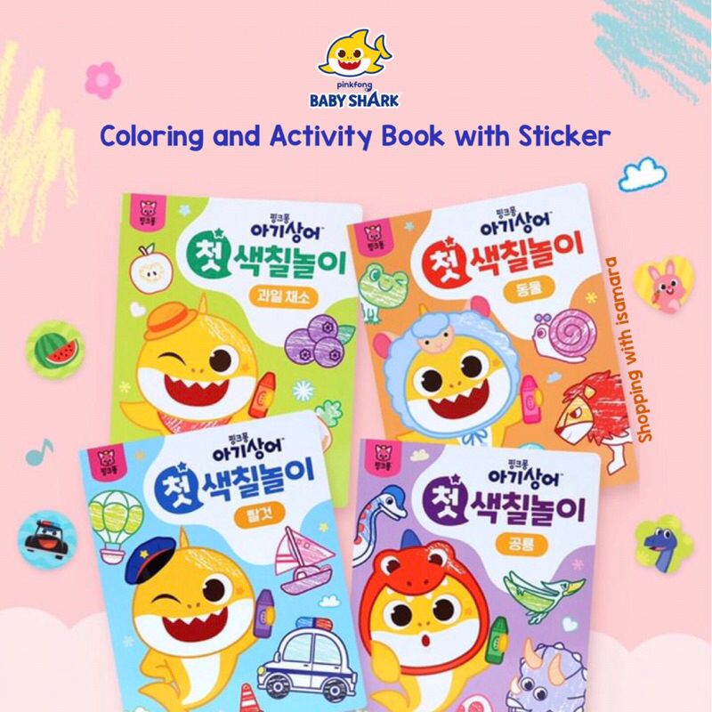 Jual Pinkfong Baby Shark Coloring And Activity Book With Sticker Buku