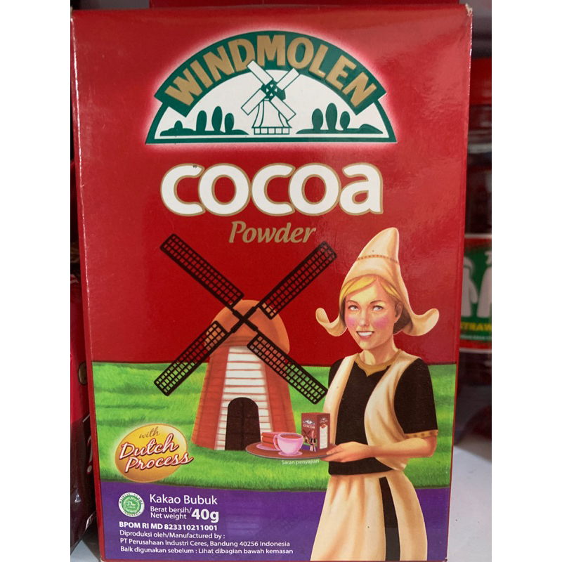 Jual Cocoa Powder Windmolen Kakao Bubuk 40gr 80gr Shopee Indonesia