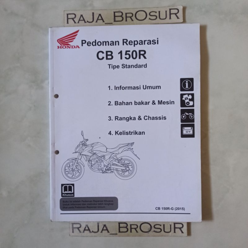 Jual Buku Pedoman Reparasi Manual Book Honda CB 150R CB150 R CB 150 R G