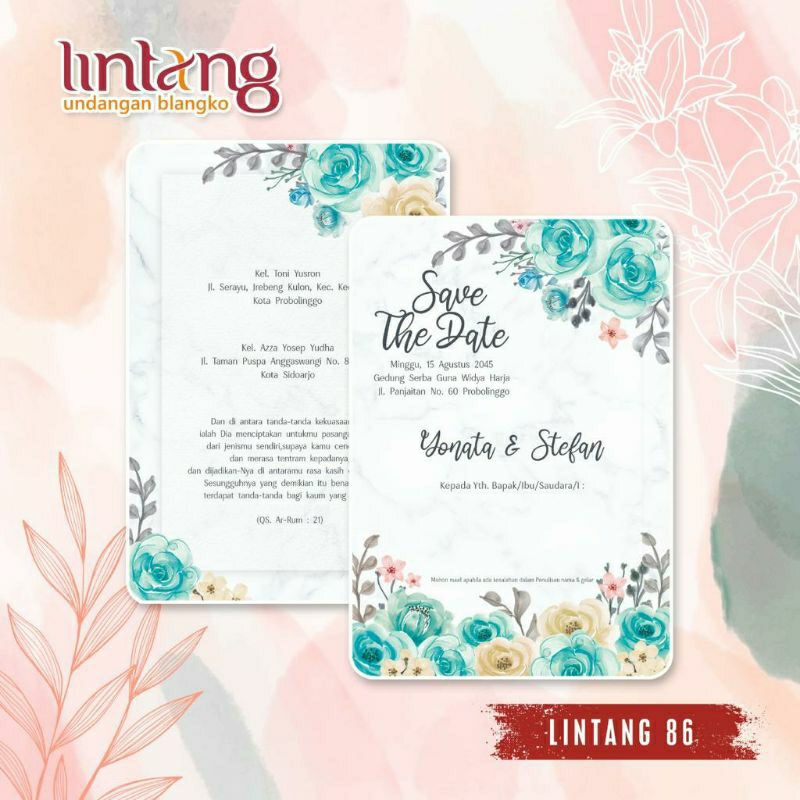 Jual Kertas Blangko Undangan Pernikahan Seri Lintang Harga Murah