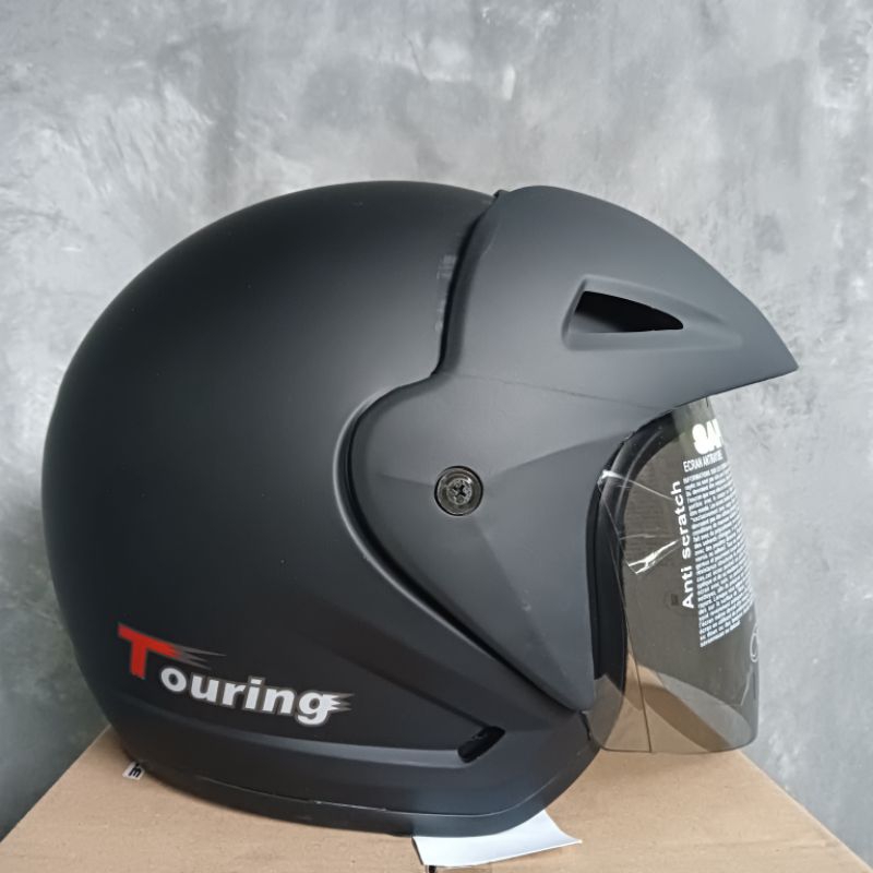 Jual HELM HELEM BMC TOURING 380 FULL FACE ORIGINAL SNI HITAM DOFF 100