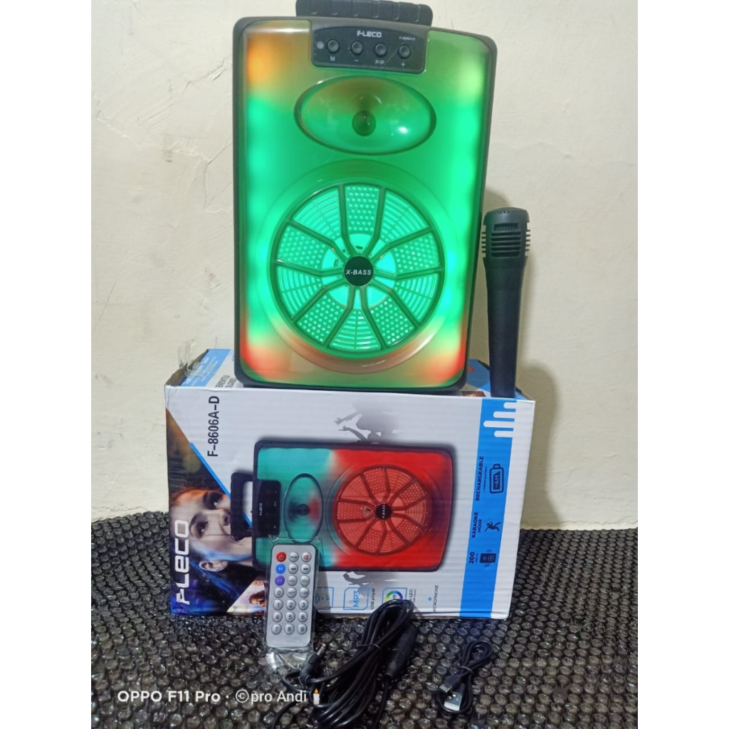 Jual Speaker Bluetooth Karaoke Fleco F 8606A D LED 8 5 Inch Speaker