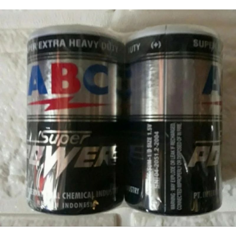 Jual Baterai ABC Hitam Besar Tipe D R 20 Baterai Super Power 1 Pack 2