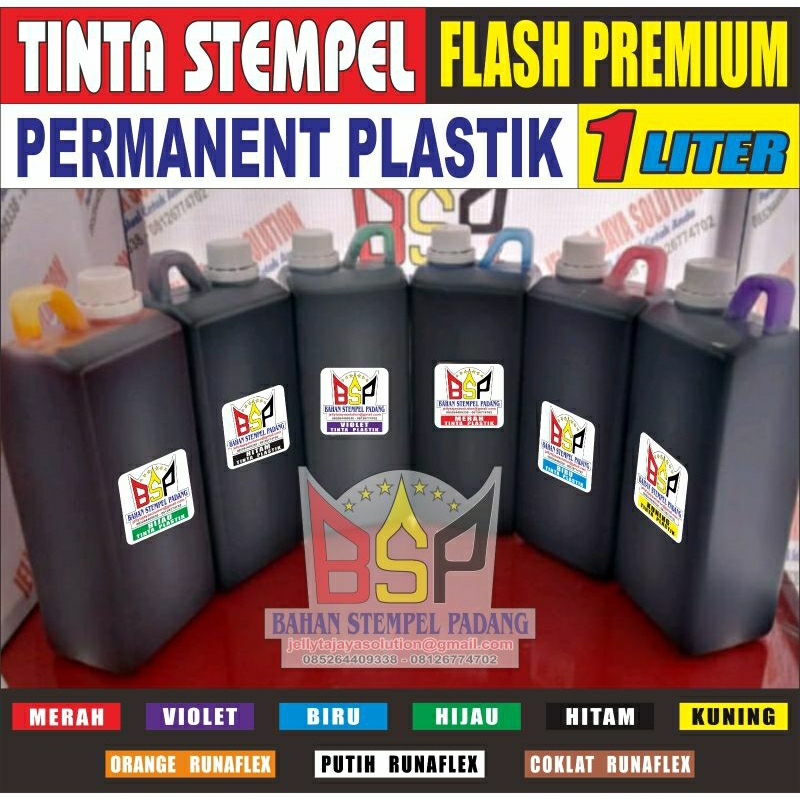 Jual Tinta Stempel Flash Permanen Plastik Premium Liter Shopee