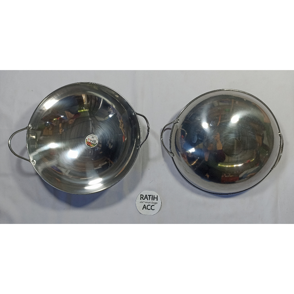 Jual Wajan Kuali Stainless Steel Bmw Penggorengan Kirchen Ware Wok Pan