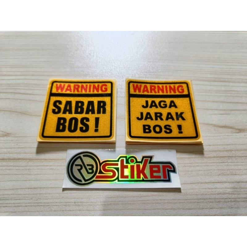 Jual Stiker Warning Jaga Jarak Bos Sticker Motor Cutting Shopee Indonesia