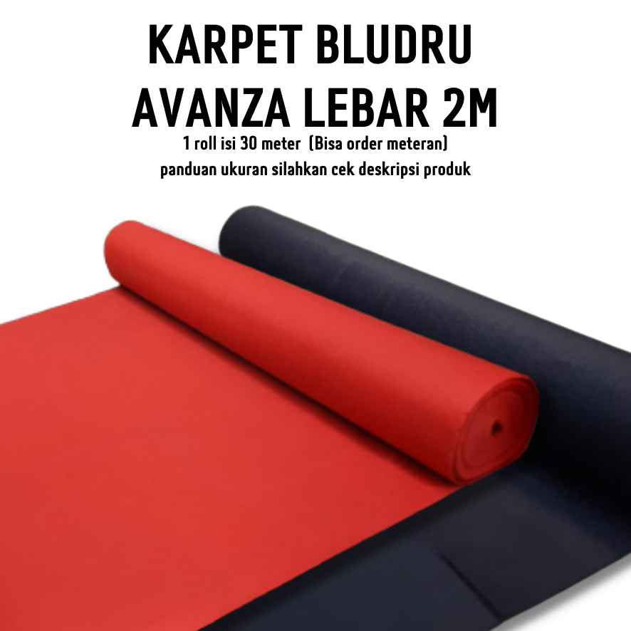 Jual Karpet Bludru Polos Meteran Lebar 200cm AVANZA Di Jual Per 1 Mtr